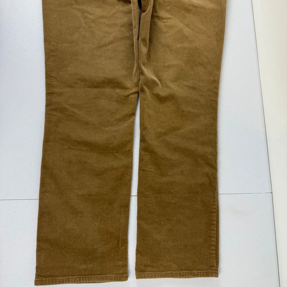 Polo Ralph Lauren Mens Corduroy Pants 38x30 Tan Brown Stretch Straight Leg Pony